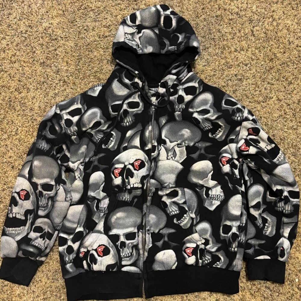 COPY - Skull 90's Famous Stars And Straps AOP Hoodie